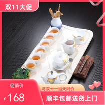 Kung Fu tea set office household marble tea tray fully automatic one-piece tea table tea table tea pot tea cup