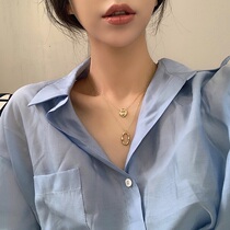 innosense necklace female 925 sterling silver premium design simple choker temperament cold wind collar niche