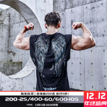 GYMDOG Tide Brand Wings Reflective Print Sleeveless T-shirt Men Summer Fitness Training Haping Sports Vest Clothes