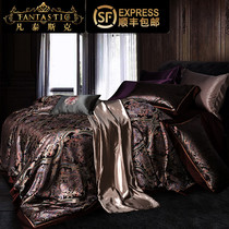 100% full silk four-piece court silk kit heavy mulberry silk classical European silk bedding