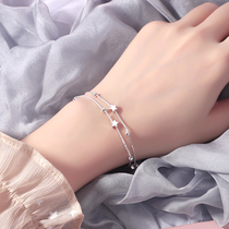 Double-layer bracelet ins niche design simple student Mori female girlfriends star handwear female Korean wave personality