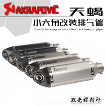 Motorcycle modified exhaust pipe Scorpio small hexagon excitation exhaust pipe sports car with removable muffler plug small Four Corners