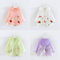 New childrens clothing female baby Korean version of Foreign style sunscreen clothing summer 0-1-2-3-year-old ultra-thin jacket air conditioning suit child