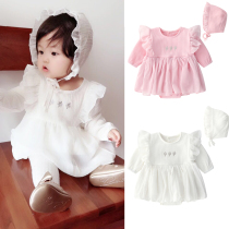Female baby 2019 new spring spring baby dress infant princess dress Western style spring and autumn thin long sleeve