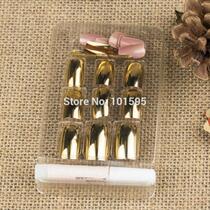 new 1pack gold artificial nails tips art false nail universa