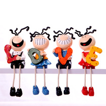 love Sanmao hanging foot doll resin crafts ornaments living room shelf cartoon character decoration wedding gift