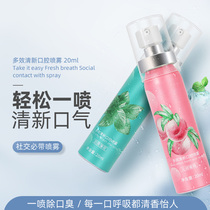 Breath freshener to remove bad breath artifact oral spray fruit flavor portable Lady date