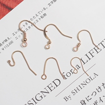 14K gold-clad vacuum electroplated copper-plated real gold simple ball hook earrings earring buckle Pearl DIY small accessories