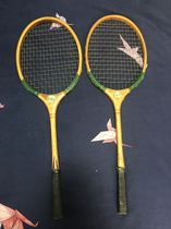  Pure wood childrens badminton racket Orchid brand second-hand thrift nostalgic collection a line came out