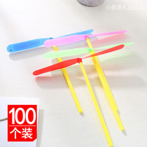 Special hand push flying saucer flying wheel rotating bamboo dragonfly flying fairy childrens creative novelty small toys