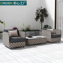 Outdoor Rattan Sofa Patio Patio Sunscreen Waterproof Combined Rattan Chair Casual Minima Design Outdoor Garden Nordic Furniture