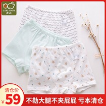 Rabbi children thin underwear Boys four corners boxer shorts Pure cotton baby leggings spring and summer breathable 3 pieces