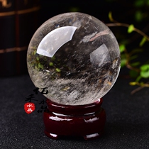 Natural White Water Crystal Ball Pendulum Pieces Original Stone Processing Home Living Room Genguan Office Desktop Furnishing Presents