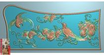 Tan carving everything is as good as persimmon flower and bird Magpie handrail jdp relief map gray-scale wood carving picture computer