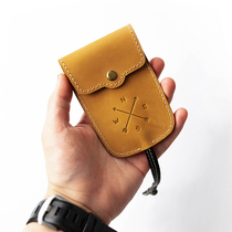 New handmade cow leather minimalist Rope Car Key Bag Genuine Leather Small and Mens Versatile Home Key Bag