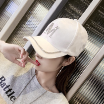 Cap child Han version Tidal Duck Tongue Cap Letter Drilling 100 lap net red Spring and autumn sunscreen sunscreen sunhat Summer baseball cap