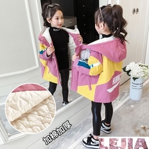 2020 winter childrens clothing Korean version of the long thick coat Childrens cotton coat baby thick top Ming