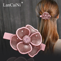 Headwear Korean hairclip adult Joker elegant and fresh Lady personality flower top clip spring clip horsetail clip hair accessory