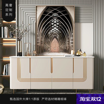 American light luxury style restaurant side cabinet modern simple living room hotel corridor marble entrance hall Hall Cabinet decoration cabinet