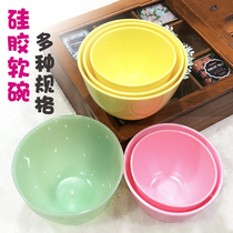 Beauty salon large small soft candy color silicone tone film soft bowl Soft film powder Mask powder tool bowl pinch at will