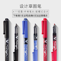 Japan PILOT Broadpen SW-VSP Large capacity student with 1 0mm plus coarse signature pen neutral water pen Pen Skewer Pen Hand Plotter Black Blue Red signature pen