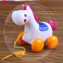 Baby push music toy hand push plane toddler single pole drag children baby car push 0-1 year old