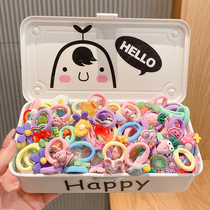 Child leather gluten towel hair ring girl fashion zamtail head rope hair decoration baby without injury and good hair rope small