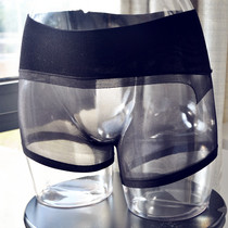 360-degree seamless low-waist transparent pseudo-mother stockings arbitrarily cut ultra-thin seamless underwear cd cross-dress feeling boxer underwear