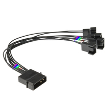 D-mouth transfer 4-way 4-pin pwm heat dissipation fan line Big 4p turn 4pin 10% Four expansion patch cord