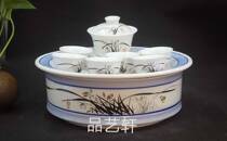 Chaoshan Tea Culture Chaozhou Kiln Ceramics Old Porcelain Collection Fengxi Hand-painted Molan Tea Sea Tea Boat Tea Pool Tea Set