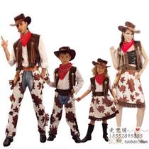 cos makeup balls dress up for adults male and female children western denim cowboy dress denim suit pro-submount