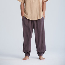 Ciyuan original Chinese style male sitting clothes summer cool water washing meditation pants closing pants YHF008-651