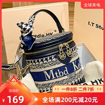 Hong Kong Light Luxury Counter Womens Bag 2022 New Chidori Grill Cylinder Bag One Shoulder Cross Body Carry Bucket Bag Breast Bag