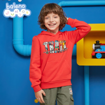 Thomas IP] Benni Road childrens clothing leisure Spring and Autumn Winter boys plus velvet sweater hooded tide childrens coat foreign atmosphere