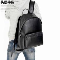 Zuosen backpack mens leather casual travel bag backpack computer bag large capacity cowhide simple trend mens bag