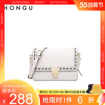Red Valley Womens Bag 2021 New Bull Leather Casual Small Square Bag Minimalist Fashion Single Shoulder Bag Slanted Satchel Bag 3911