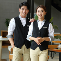 KTV milk tea hotel Hot pot Western food drink Vest hotel waiter work clothes Long-sleeved cafe autumn and winter clothing women