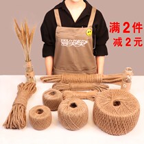 Accessories diy handmade hemp rope jute rope packaging wool bottle background linen string weaving coarse hemp three strands