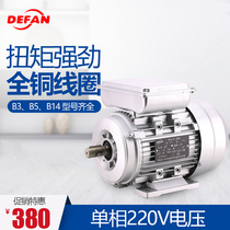 De fan YL aluminum shell single-phase 220 copper core motor Household two-phase motor 250 370 550 1 5KW horizontal