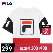 FILA Phila Le Womens Short Sleeve T-Shirt 2020 Summer New Contrast Loose F-BOX Cotton Short Sleeve Shirt