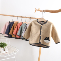 (Clear Cabin) Baby Jacket Spring Autumn Girl Foreign Air Blouse 2022 New Boy Long Sleeve Cardio-shirt Child Outerwear