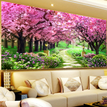 Mona Lisa cross-stitch cherry tree New simple modern living room European idyllic landscape full of embroidered szx