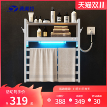 Ultraviolet electric towel rack intelligent sterilization heating home toilet bathroom room bath towel drying-free punching