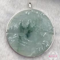 Private jewellery Customized processing 999 silver wrapping pendant all types of emerald irregular accompanying precious stones can be inlaid