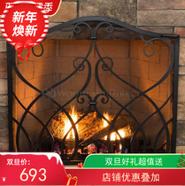 Art frame Iron River Lake bronze old new white hand-made partition seat screen European fireplace screen iron