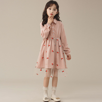 girls' autumn dress 2022 new western style net red sweet girl princess dress college style parental dress