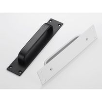 Non-perforated aluminum alloy surface mounted handle Wooden door sliding door Balcony plastic steel door handle modern simple black and white two colors
