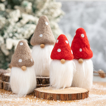 Christmas ornaments Wool felt Santa Beard doll Christmas desktop ornaments Scene decoration Christmas decoration