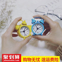 Clock dormitory cartoon alarm clock alarm clock 1 inch pocket small alarm clock children bedroom students Children mini bedside
