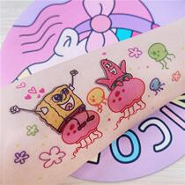 Tattoo stickers waterproof female SpongeBob lolita cartoon cute two-dimensional flower arm tattoo stickers